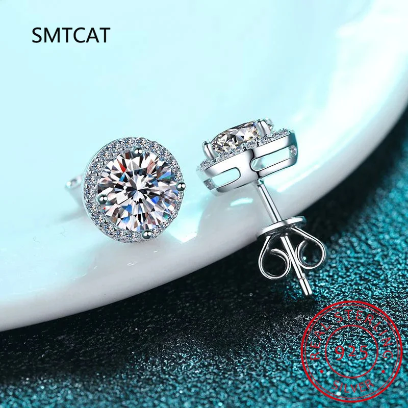 2CT Certified Moissanite Stud Earrings for Women Platinum Plating Sterling Silver Diamond Ear Studs Wedding Fine Jewelry
2CT Certified Moissanite Stud Earrings for Women Platinum Plating Sterling Silver Diamond Ear Studs Wedding Fine Jewelry
