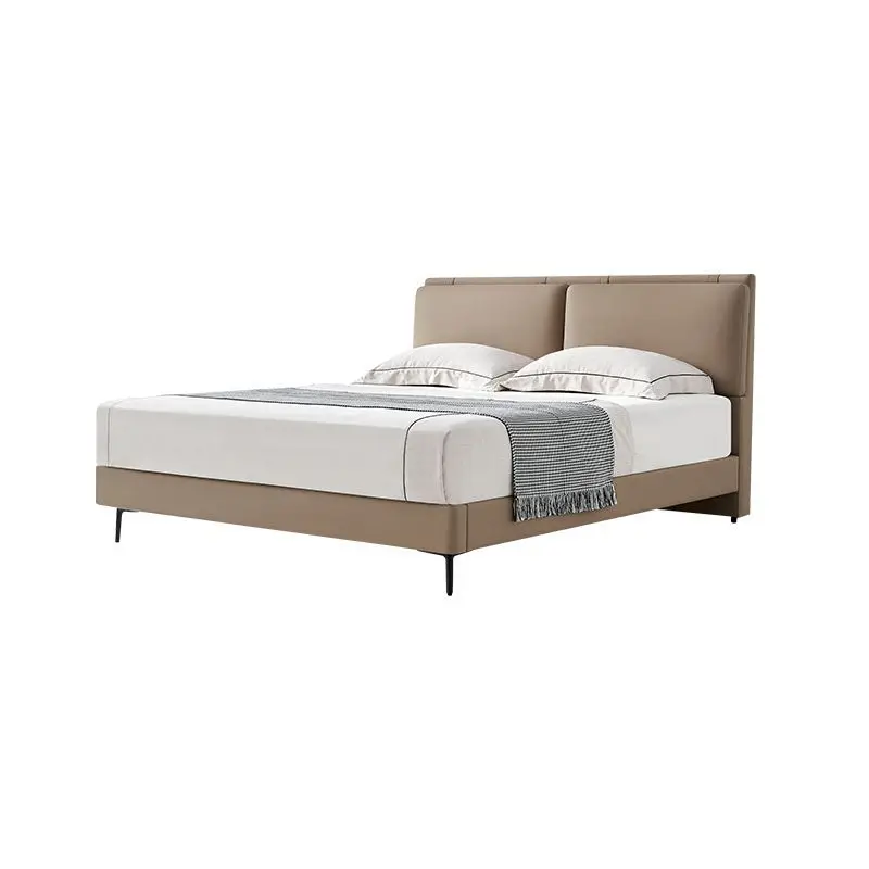 Italian minimalist leather bed, Nordic minimalist small apartment master bedroom marriage bed, solid wood light luxury
Italian minimalist leather bed, Nordic minimalist small apartment master bedroom marriage bed, solid wood light luxury