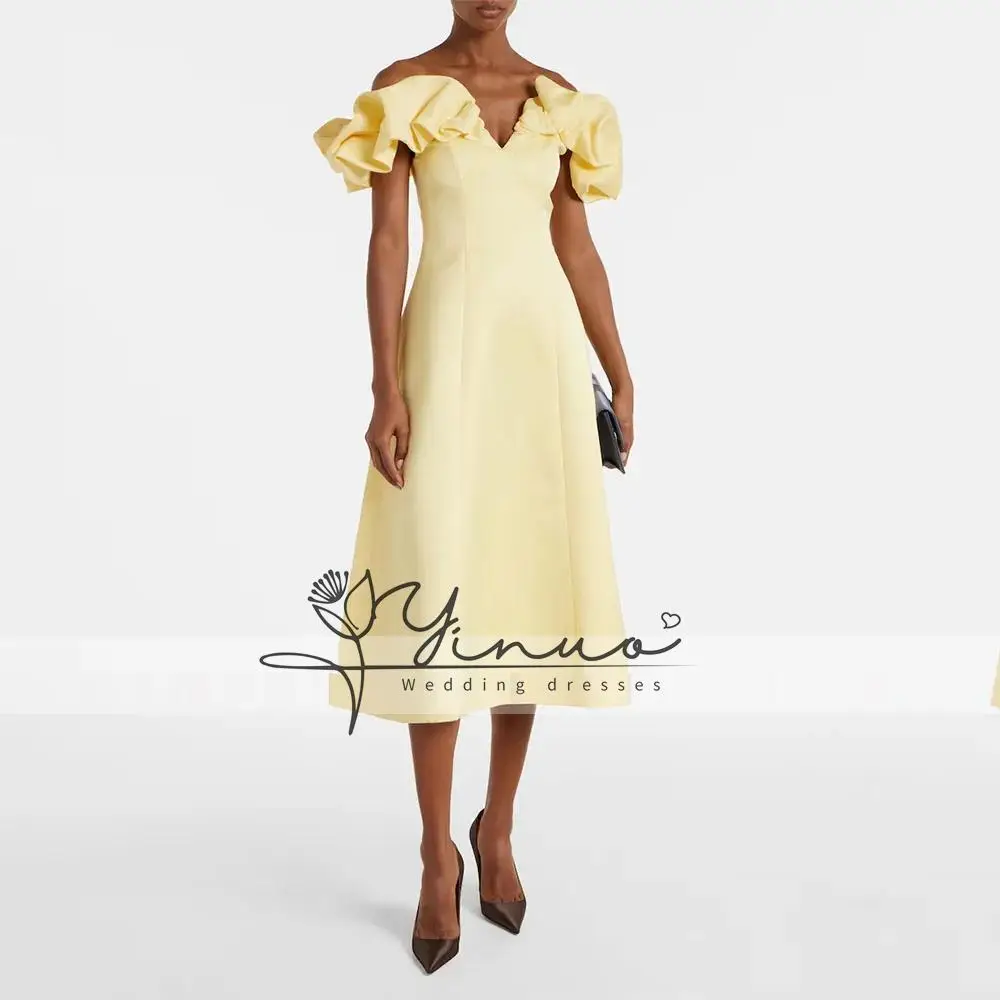 Customized A-line Evening Dresses Tea-length Boat Neck Full Sleeve Pro
Customized A-line Evening Dresses Tea-length Boat Neck Full Sleeve Pro