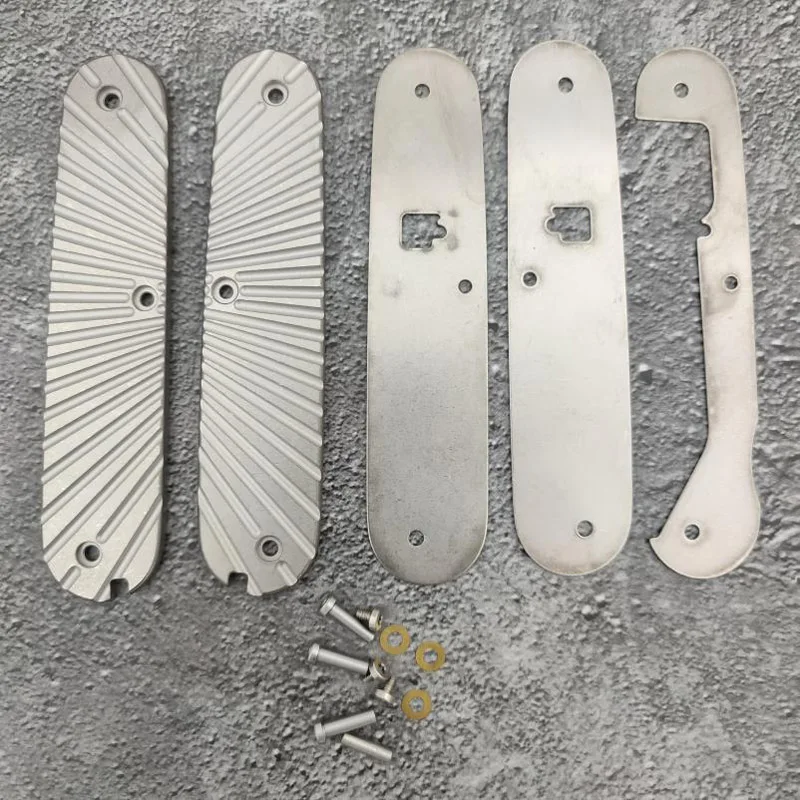 1 Pair Titanium Alloy Knife Handle Scales with Liners for 91mm Victorinox Swiss Army
1 Pair Titanium Alloy Knife Handle Scales with Liners for 91mm Victorinox Swiss Army
