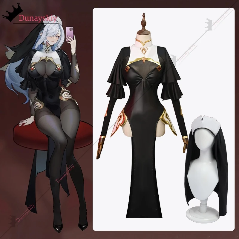 Shenhe Nun Cosplay Costume Sexy Women Uniform Black Bodysuit Game Genshin Impact Role-playing Clothing Anime Party Costumes-S67
Shenhe Nun Cosplay Costume Sexy Women Uniform Black Bodysuit Game Genshin Impact Role-playing Clothing Anime Party Costumes-S67