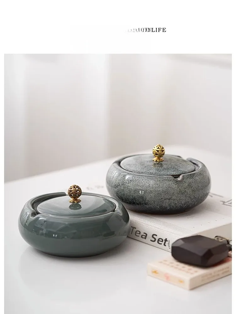 Tlife Ceramic Ashtray Luxury Living Room Windproof Cover round Creative Gift Ash Tray with Lid for Home Use
Tlife Ceramic Ashtray Luxury Living Room Windproof Cover round Creative Gift Ash Tray with Lid for Home Use
