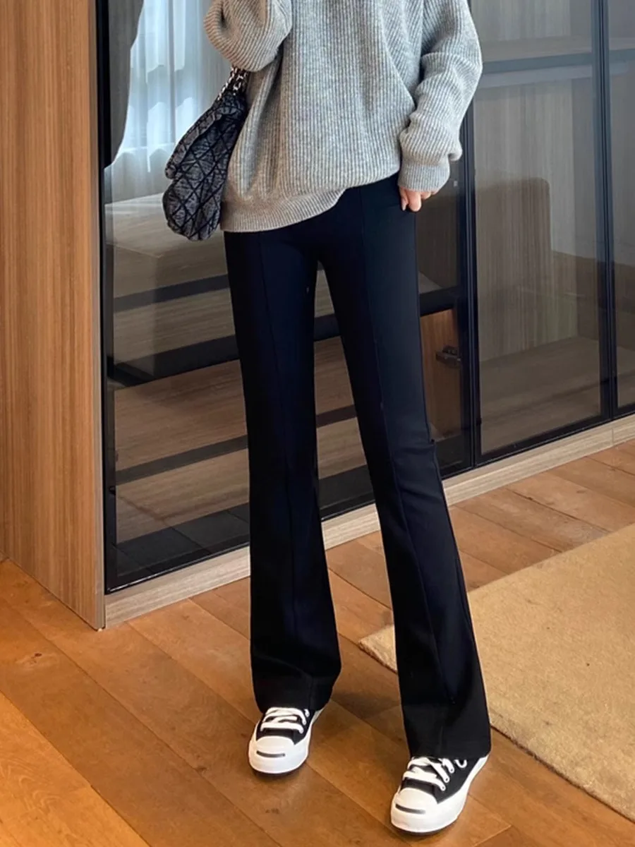 Black Slim Fit High Waist Bell Bottom Jeans Women's Spring Autumn New Style Nine Point Lengthening Pants Cotton Polyester Blend
Black Slim Fit High Waist Bell Bottom Jeans Women's Spring Autumn New Style Nine Point Lengthening Pants Cotton Polyester Blend