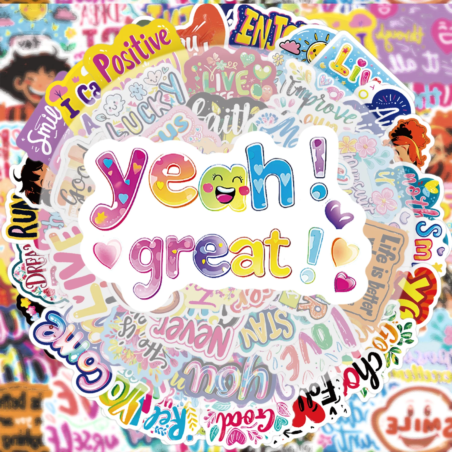 50 Inspirational English Stickers, Vibrant Stickers and Decals, Suitable for Water Bottles, Laptops, Cell Phones, Suitcases, Skateboards, Guitars, Party Decorations
50 Inspirational English Stickers, Vibrant Stickers and Decals, Suitable for Water Bottles, Laptops, Cell Phones, Suitcases, Skateboards, Guitars, Party Decorations