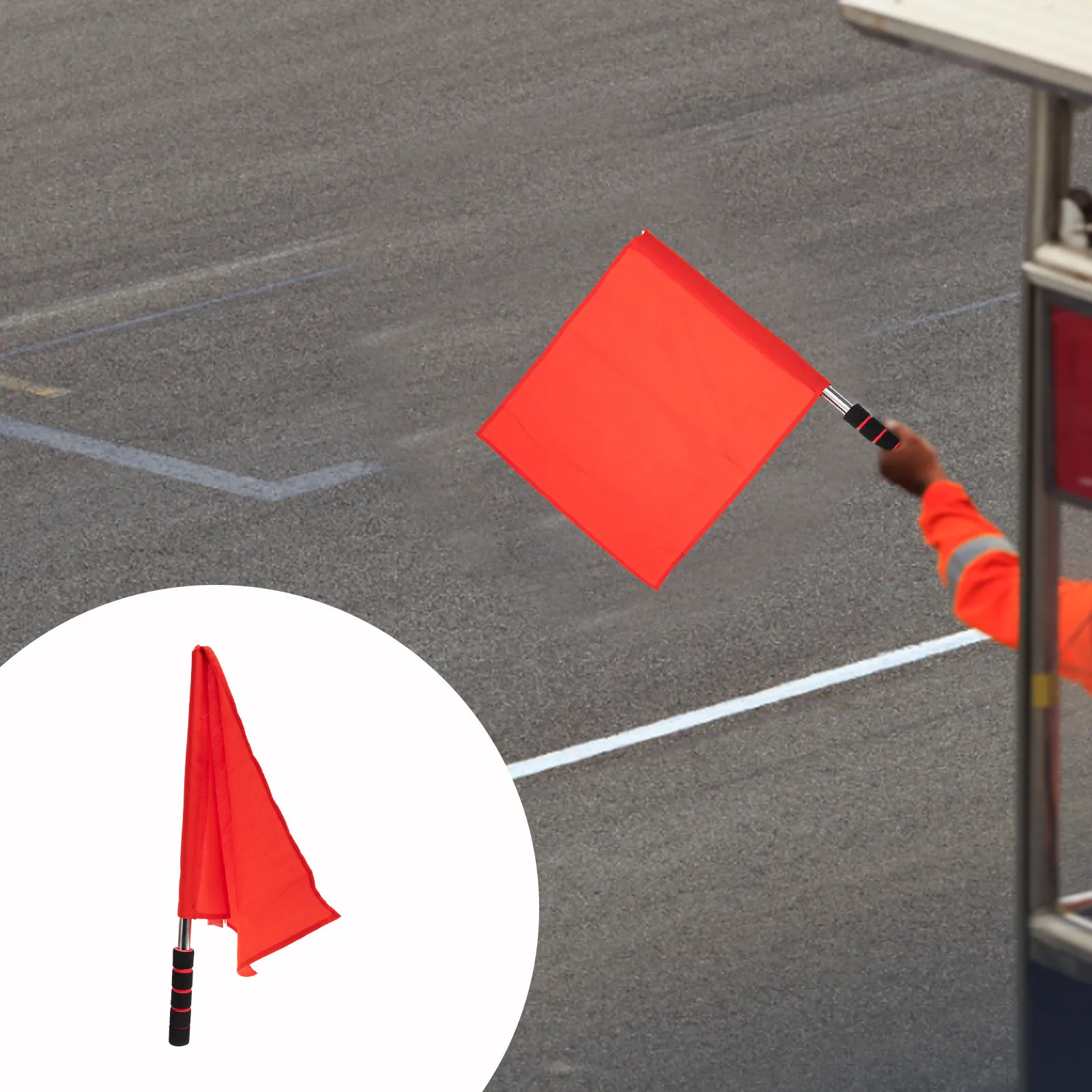 2Pcs Signal Flags with Stainless Steel Pole and Sponge Handle Lightweight High-Visibility Waving Flags for Racing
2Pcs Signal Flags with Stainless Steel Pole and Sponge Handle Lightweight High-Visibility Waving Flags for Racing