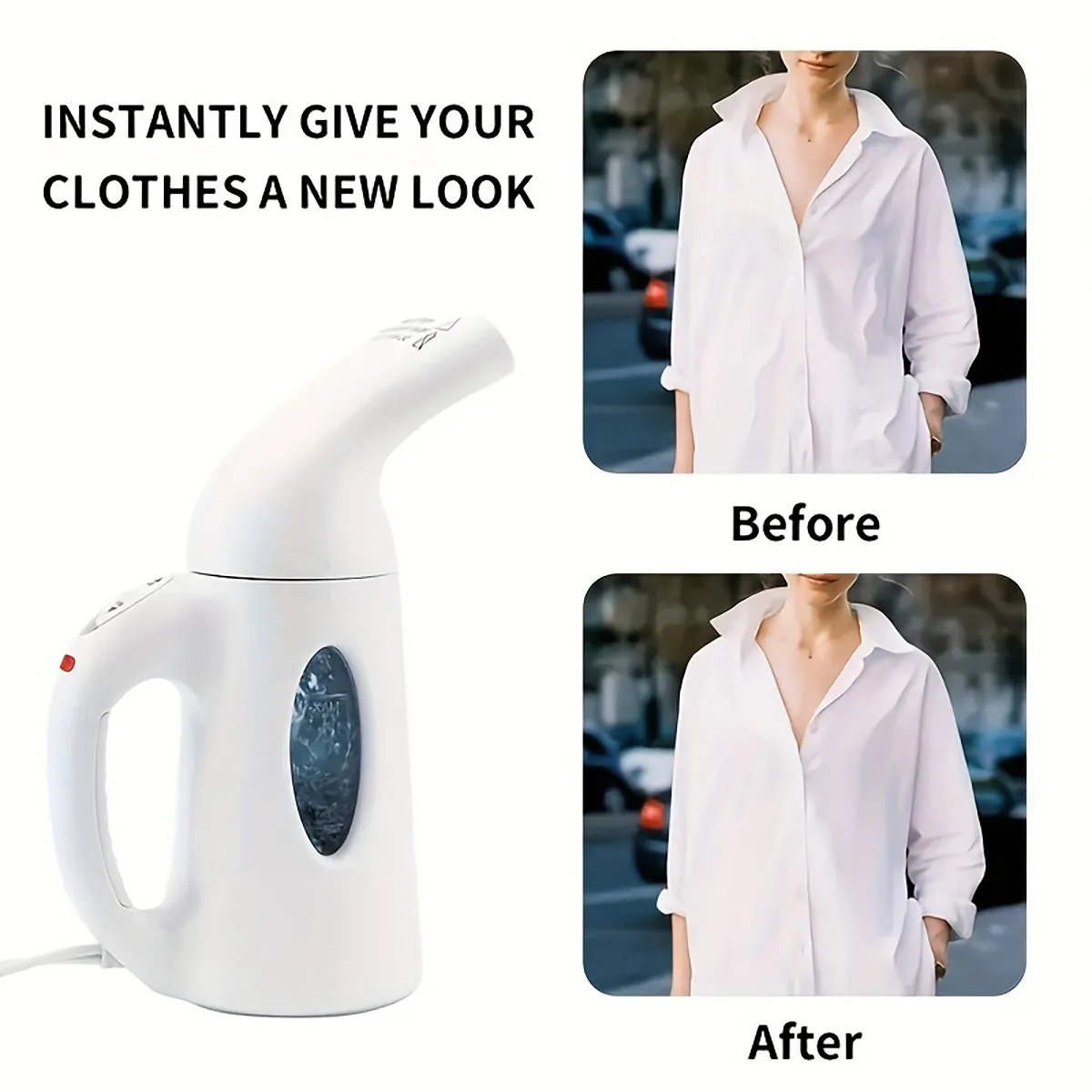 1 portable hanging iron machine, handheld design, removes wrinkles from clothes, suitable for home, office, and travel
1 portable hanging iron machine, handheld design, removes wrinkles from clothes, suitable for home, office, and travel