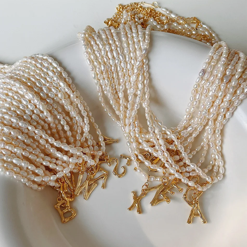 Natural Freshwater Pearl Necklace for Women Gold Color Texture Initial Letter Custom Name Pendant Necklace Jewelry Wholesale
Natural Freshwater Pearl Necklace for Women Gold Color Texture Initial Letter Custom Name Pendant Necklace Jewelry Wholesale