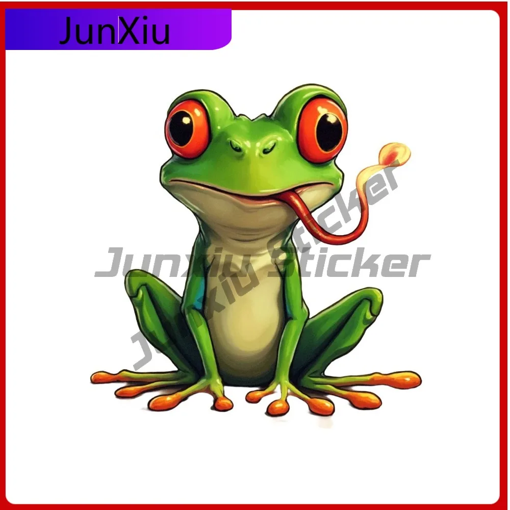 Fun Big-Eyed Green Frog Stickers Durable Waterproof Printed toon Tongue-Out Design Trendy Wind Car Laptop Windo
Fun Big-Eyed Green Frog Stickers Durable Waterproof Printed toon Tongue-Out Design Trendy Wind Car Laptop Windo