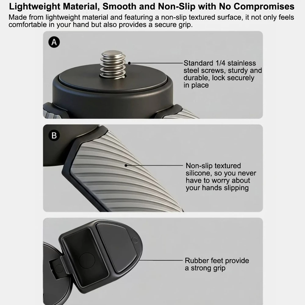 Mini Portable Tripod Stand For Insta360 Luna Ultra Lightweight 1/4 Screw Vlog Shooting Desktop Gimbal Camera Accessory
Mini Portable Tripod Stand For Insta360 Luna Ultra Lightweight 1/4 Screw Vlog Shooting Desktop Gimbal Camera Accessory