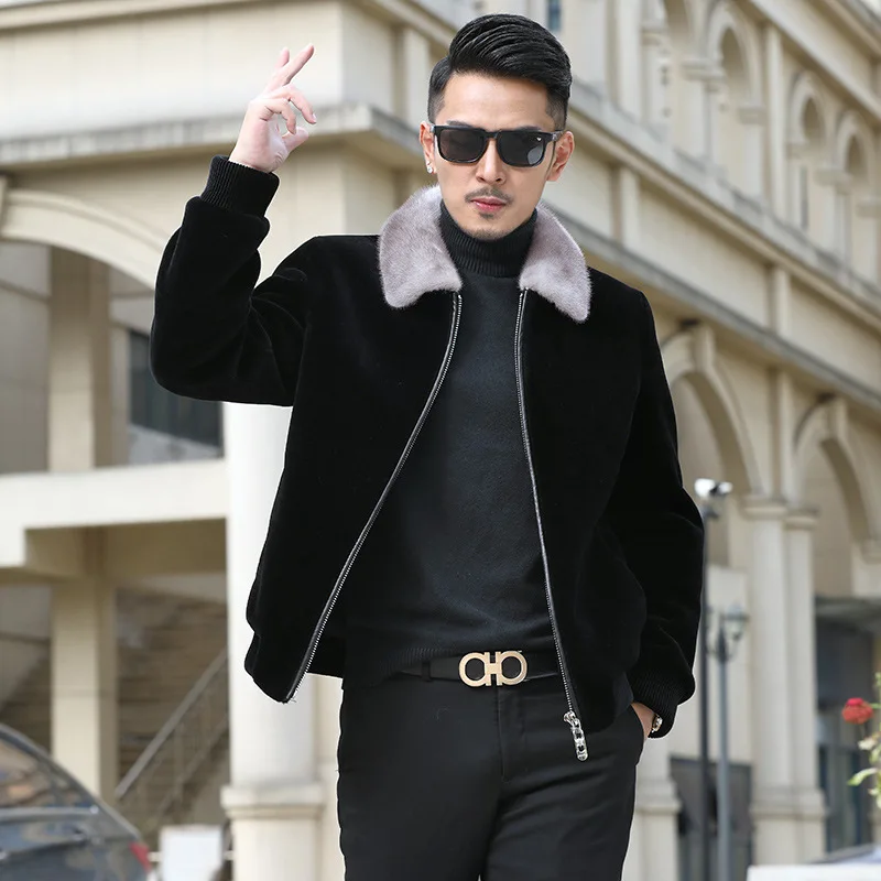 Winter New Men High Quality Faux Fur Coat Male Mink Fur Slim V-neck Fashion Outwear Casual Large Size Solid Color Warm Outcoat
Winter New Men High Quality Faux Fur Coat Male Mink Fur Slim V-neck Fashion Outwear Casual Large Size Solid Color Warm Outcoat