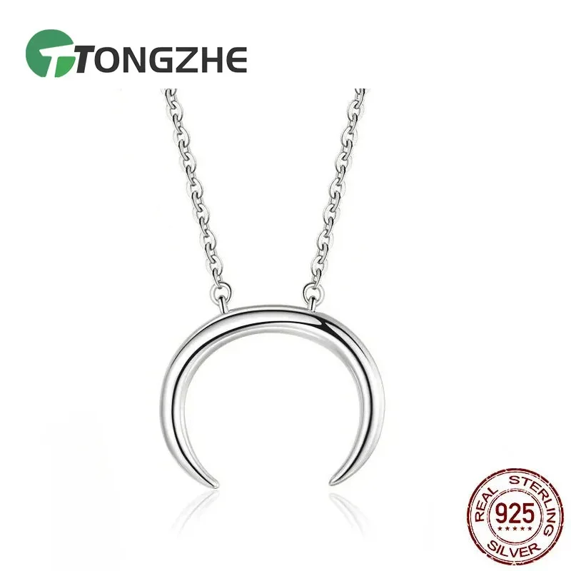 TONGZHE модное ожерелье из чистого серебра 925 пробы с изогнутой полумесяцем, женское колье-цепочка, женские ожерелья с луной, ювелирные изделия
TONGZHE модное ожерелье из чистого серебра 925 пробы с изогнутой полумесяцем, женское колье-цепочка, женские ожерелья с луной, ювелирные изделия