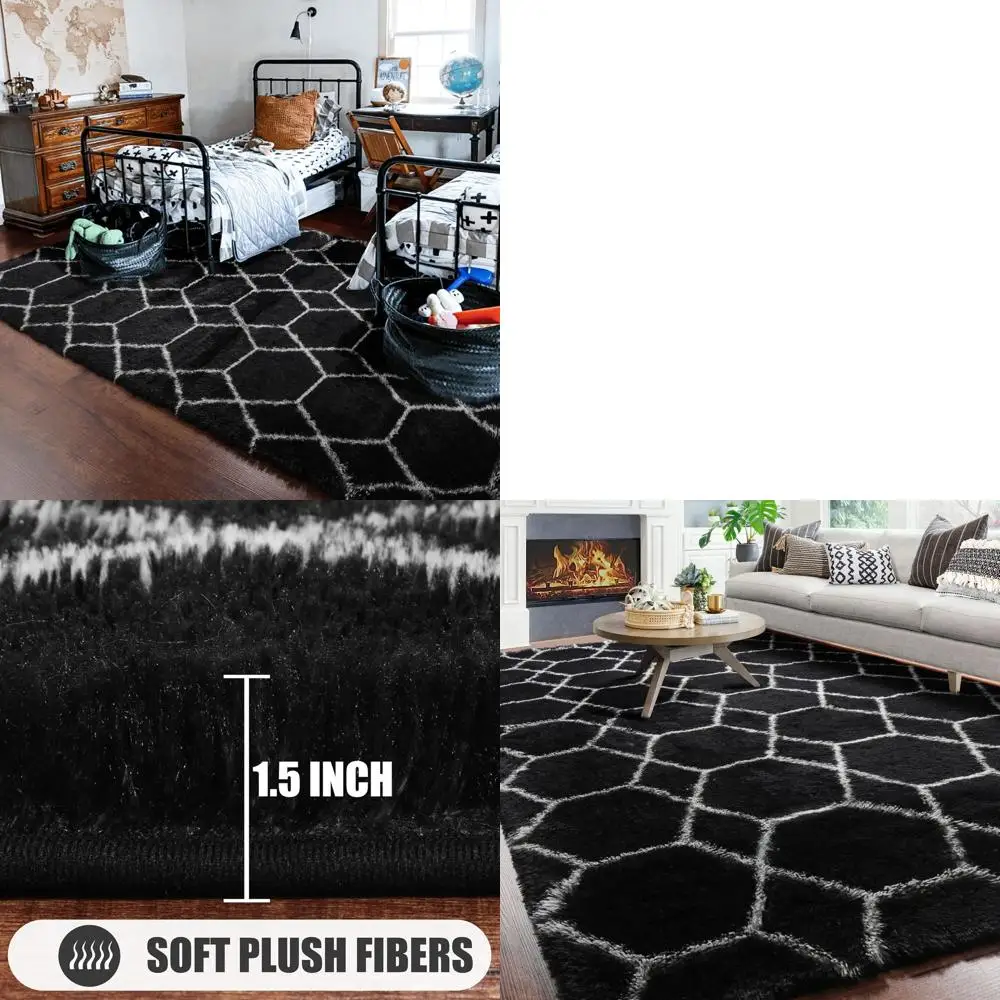 Ковры 6x9 футов для гостиной и спальни, большой пушистый черно-белый ковер, геометрический мягкий плюшевый ковер с длинным ворсом для детской комнаты
Ковры 6x9 футов для гостиной и спальни, большой пушистый черно-белый ковер, геометрический мягкий плюшевый ковер с длинным ворсом для детской комнаты