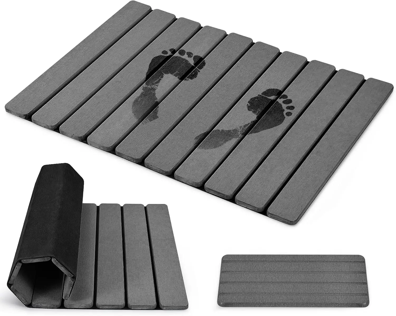 Foldable Stone Bath Mat 2-Pack, Quick-Dry Diatomaceous Earth Non-Slip Shower Mat for Bathroom, Easy Store & Clean (Grey)
Foldable Stone Bath Mat 2-Pack, Quick-Dry Diatomaceous Earth Non-Slip Shower Mat for Bathroom, Easy Store & Clean (Grey)