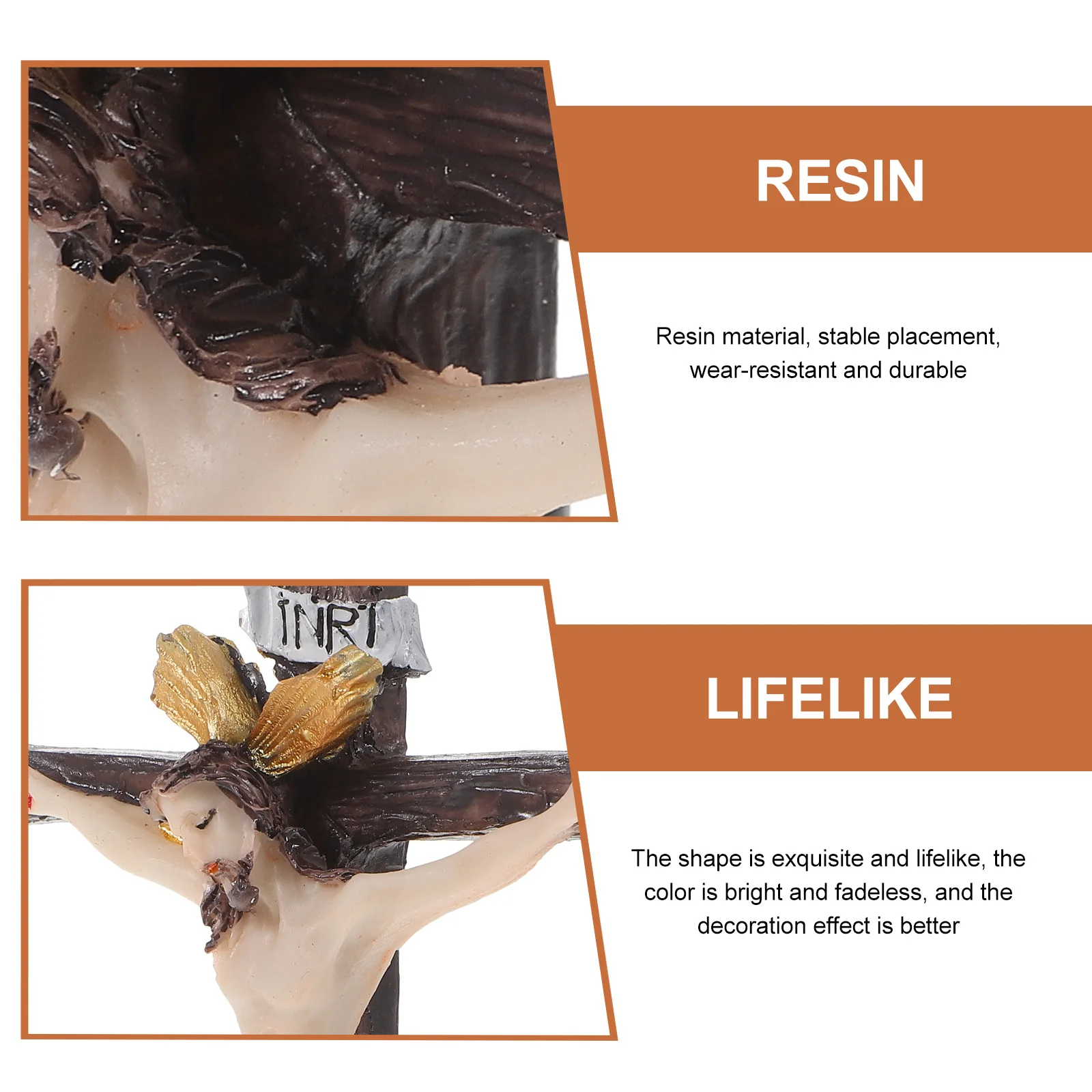 2Pcs Cross Resin Statue Figurines Religious Home and Office Decor Prayer Spiritual Living Room Accents 
2Pcs Cross Resin Statue Figurines Religious Home and Office Decor Prayer Spiritual Living Room Accents