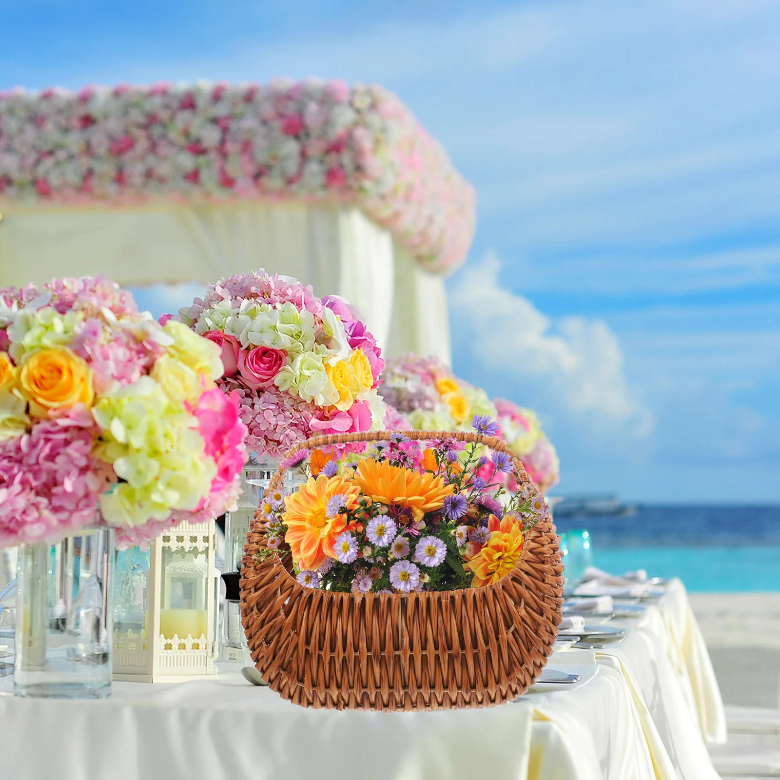 Ручное свадебное хранилище для цветов с ручкой, декоративный тканый железный полипропиленовый материал, организация дома, корзина для девочек-цветочниц, тканая для свадьбы
Ручное свадебное хранилище для цветов с ручкой, декоративный тканый железный полипропиленовый материал, организация дома, корзина для девочек-цветочниц, тканая для свадьбы