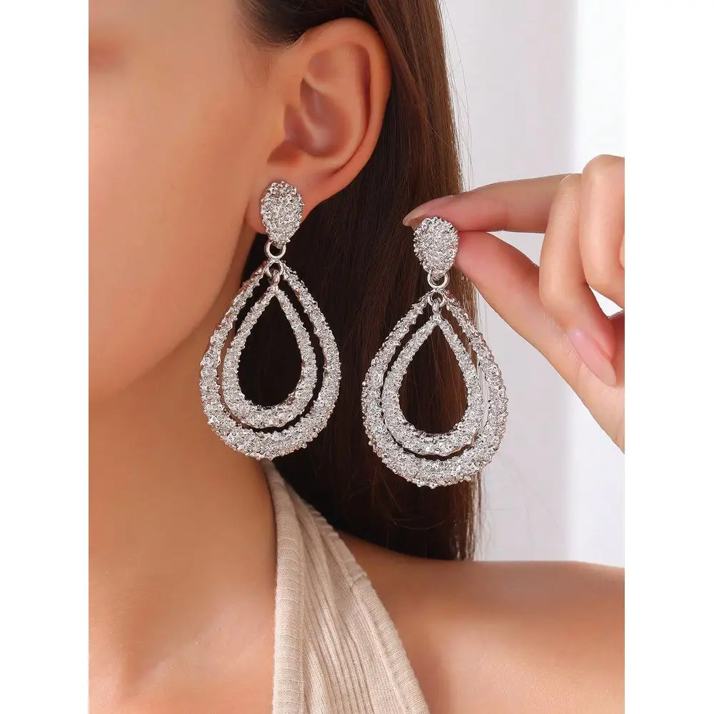 Pair Zinc Alloy Textured Teardrop Tassel Earrings, Suitable For Womens Daily Wear
Pair Zinc Alloy Textured Teardrop Tassel Earrings, Suitable For Womens Daily Wear