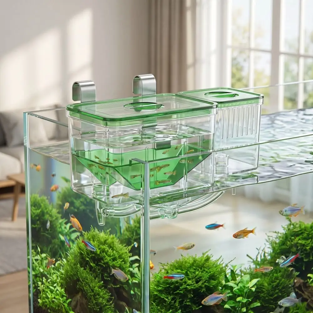 Transparent Aquarium Breeder Box Double Layer Detachable Breeding Isolation Box Slotted Design Hanging Aquarium Nursery Aquarium
Transparent Aquarium Breeder Box Double Layer Detachable Breeding Isolation Box Slotted Design Hanging Aquarium Nursery Aquarium