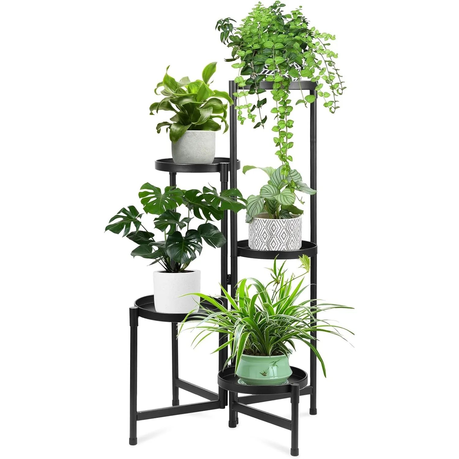 5-Tier Plant Stand Indoor Outdoor, Black Metal Plant Holder 31 in Tall, Tiered Flower Pot Display for Living Room Corner Garden
5-Tier Plant Stand Indoor Outdoor, Black Metal Plant Holder 31 in Tall, Tiered Flower Pot Display for Living Room Corner Garden
