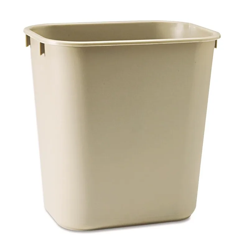 Deskside Wastebasket, Versatile Plastic Trash Can, 3.5 Gallon, Beige
Deskside Wastebasket, Versatile Plastic Trash Can, 3.5 Gallon, Beige