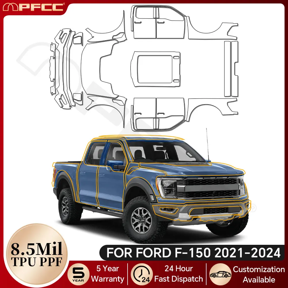 For Ford F-150 2021-2024 TPU Paint Protection Film Pre-cut PPF Car Body Clear Bra Anti-Scratch Resistant Cover Car Accessories
For Ford F-150 2021-2024 TPU Paint Protection Film Pre-cut PPF Car Body Clear Bra Anti-Scratch Resistant Cover Car Accessories