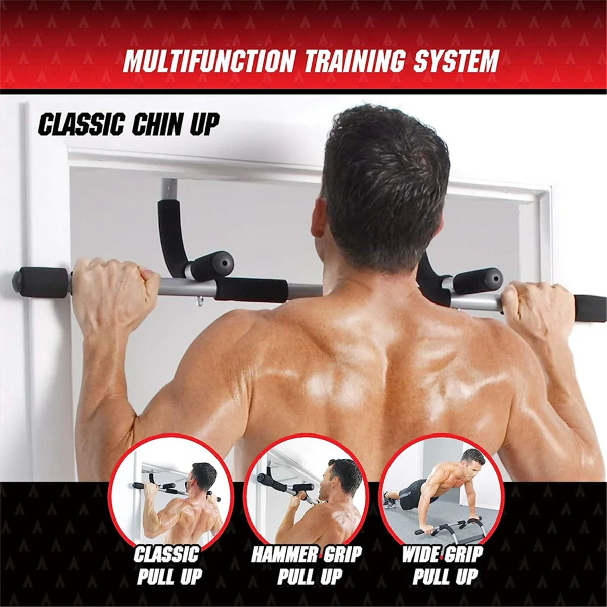 B17CB Wall Mounted Pull Up Bar - Chin Up Bar for Doorway, Multi-Gym Home Fitness Equipment with Enhanced Door Frame Protection
B17CB Wall Mounted Pull Up Bar - Chin Up Bar for Doorway, Multi-Gym Home Fitness Equipment with Enhanced Door Frame Protection