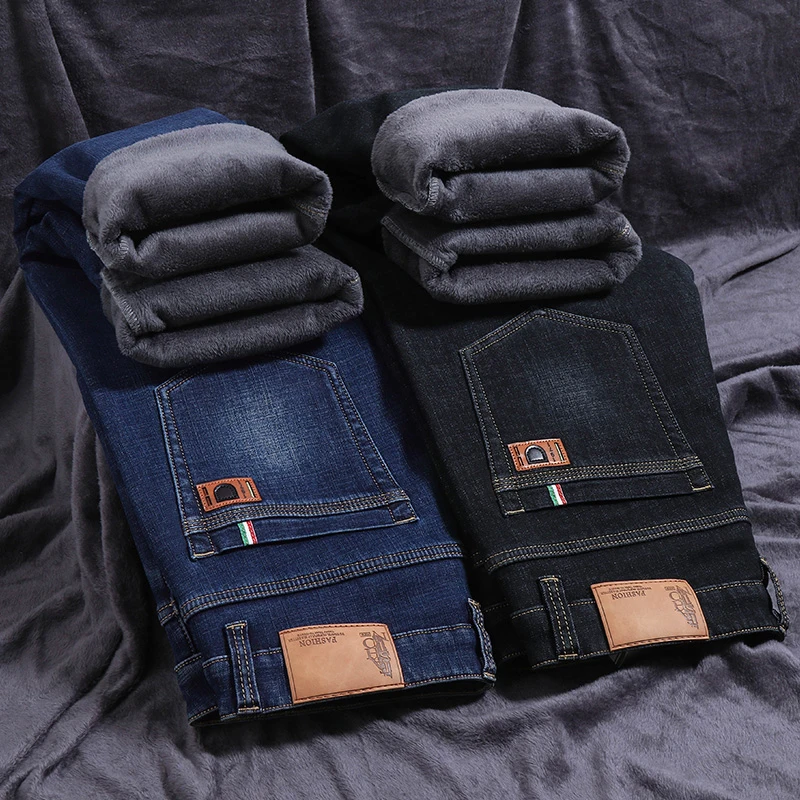 2025 New Winter New Men Warm Thick Jeans Plus Size 42 Elastic Straight Denim Trousers Business Fashion Fleece Pants Male Brand
2025 New Winter New Men Warm Thick Jeans Plus Size 42 Elastic Straight Denim Trousers Business Fashion Fleece Pants Male Brand