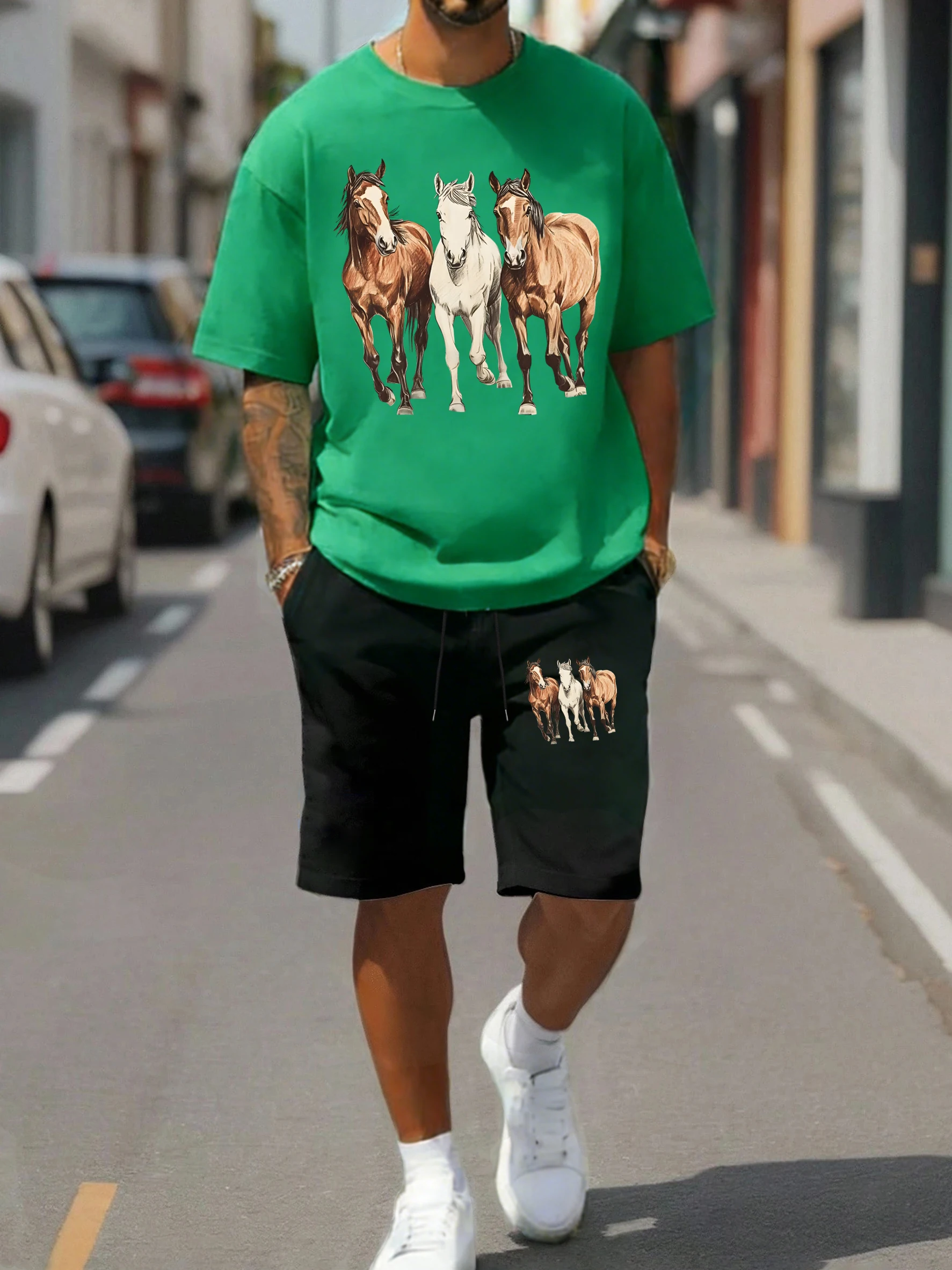 The Horse Running Towards You Print Sportsuit Men Cotton O-Neck Tee Summer Loose Drawstring Shorts Fashion Unisex Retro Clothing
The Horse Running Towards You Print Sportsuit Men Cotton O-Neck Tee Summer Loose Drawstring Shorts Fashion Unisex Retro Clothing