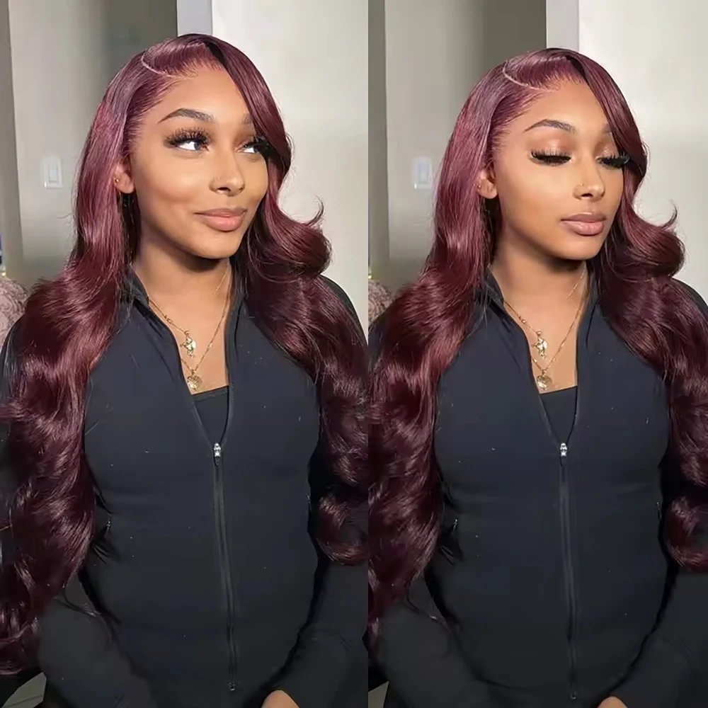99J Burgundy Dark Red Body Wave Hair Wig 13x4 Transparent Lace Front Wig Pre-Plucked 100% Human Hair Wig 180 Density For Women
99J Burgundy Dark Red Body Wave Hair Wig 13x4 Transparent Lace Front Wig Pre-Plucked 100% Human Hair Wig 180 Density For Women