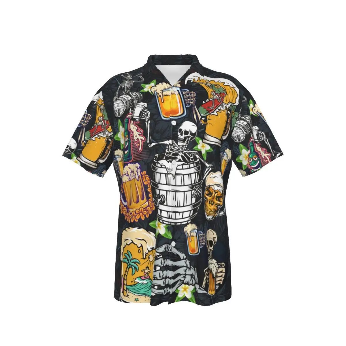 Men's Hawaiian Shirt Skull Beer Party Print Cool Beach Short Sleeve Summer Casual Button Up Patchwork Tops 3D Shirts
Men's Hawaiian Shirt Skull Beer Party Print Cool Beach Short Sleeve Summer Casual Button Up Patchwork Tops 3D Shirts