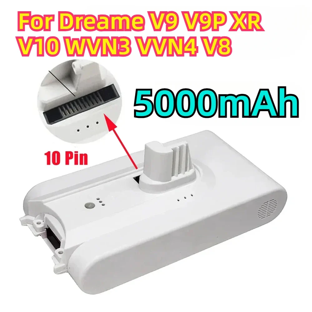 Original 5000mAh battery For Dreame V9 V9P XR V10 VVN3 VVN4 V8 Replacement Battery Handheld Cordless Vacuum Cleaner Accessory
Original 5000mAh battery For Dreame V9 V9P XR V10 VVN3 VVN4 V8 Replacement Battery Handheld Cordless Vacuum Cleaner Accessory