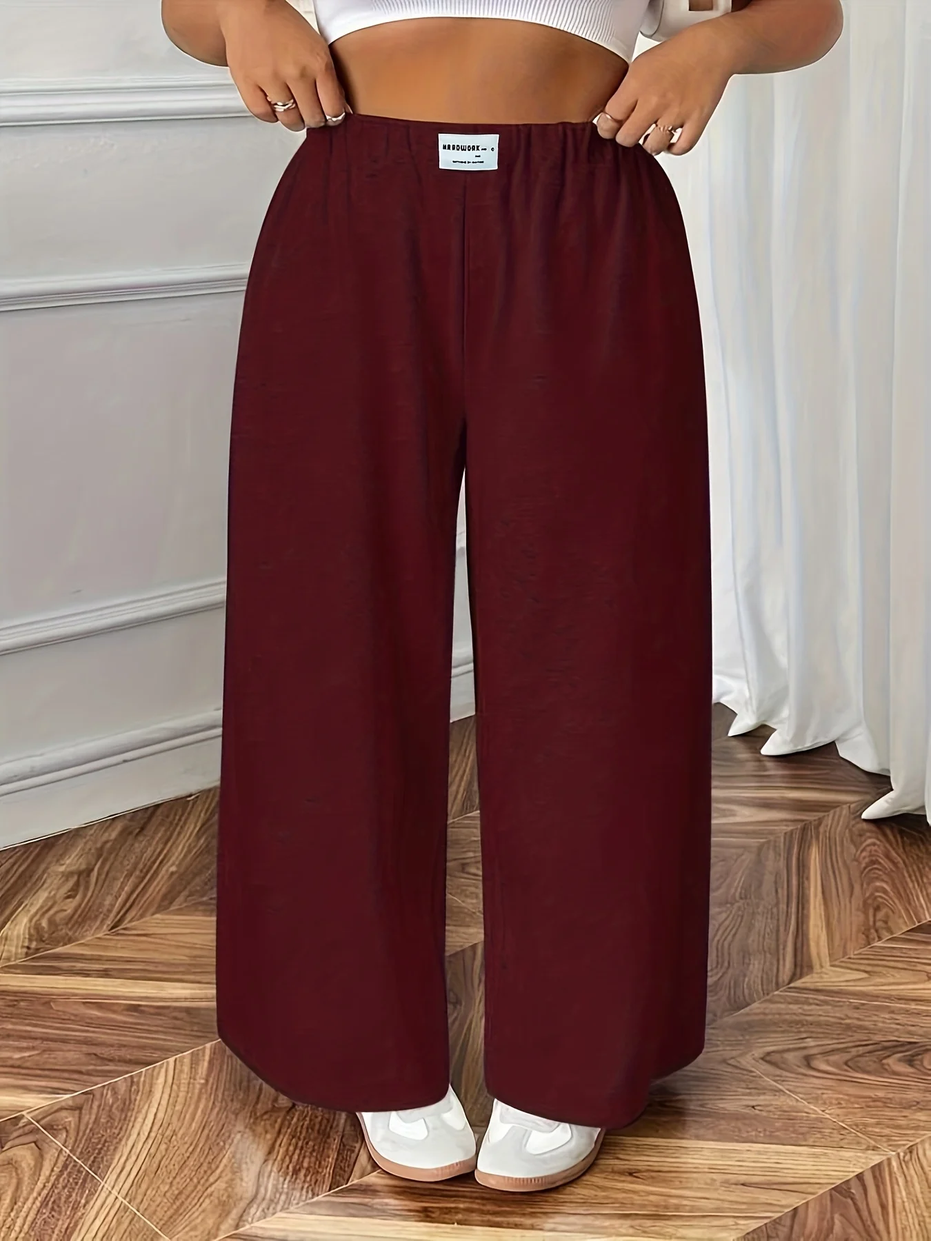 Plus Size Women's Casual Elastic Waist Straight Leg Sports Pants Elegant Fashionable Trousers
Plus Size Women's Casual Elastic Waist Straight Leg Sports Pants Elegant Fashionable Trousers