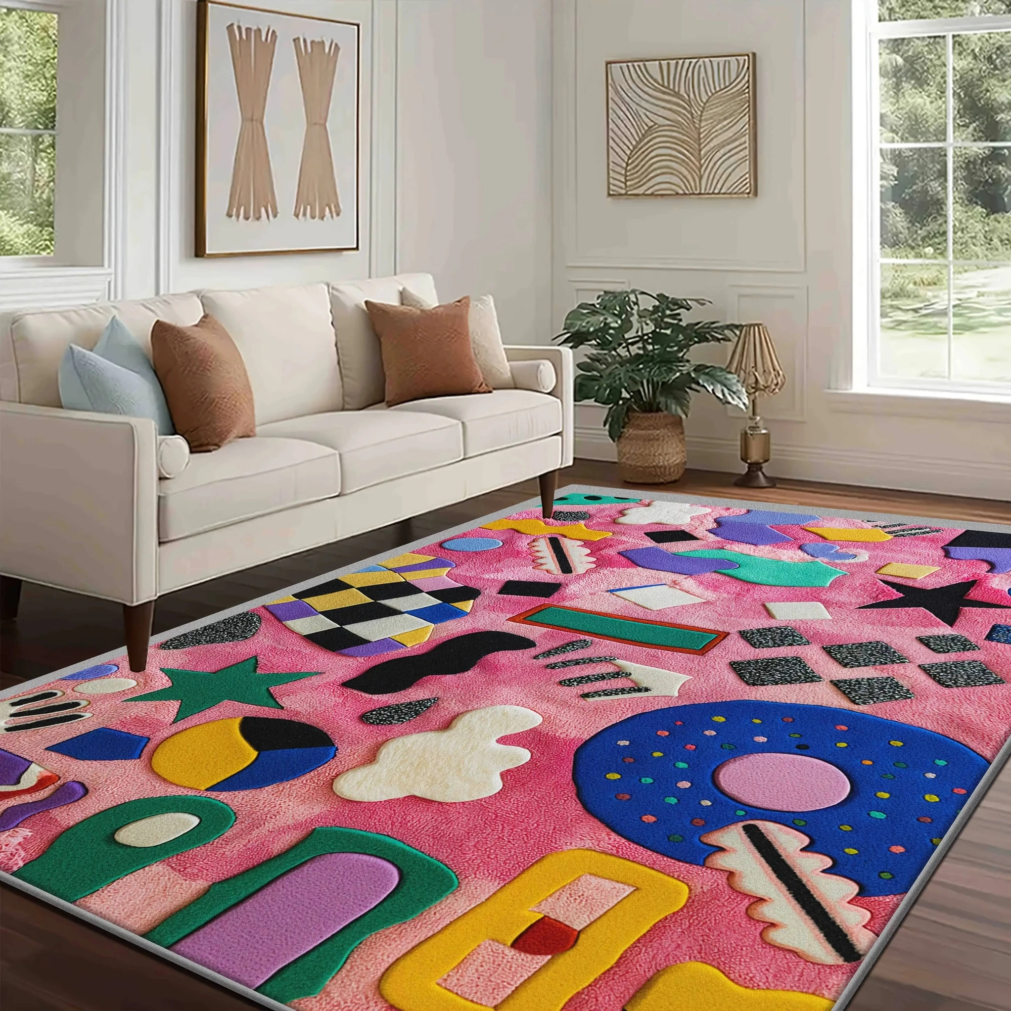 Non Slip Hine Washable Area Mat Colorful Stripes Checkered Floral Print Polyester Living Room Bedroom Office Rubber Backing
Non Slip Hine Washable Area Mat Colorful Stripes Checkered Floral Print Polyester Living Room Bedroom Office Rubber Backing