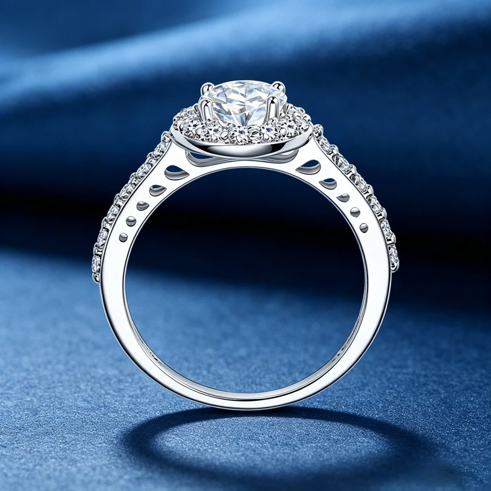 Lnkry Certified 6MM 0.8CT Round Halo Moissanite Ring Brilliant Lab Diamond Engagement Ring For Women Finger Jewelry Gift
Lnkry Certified 6MM 0.8CT Round Halo Moissanite Ring Brilliant Lab Diamond Engagement Ring For Women Finger Jewelry Gift