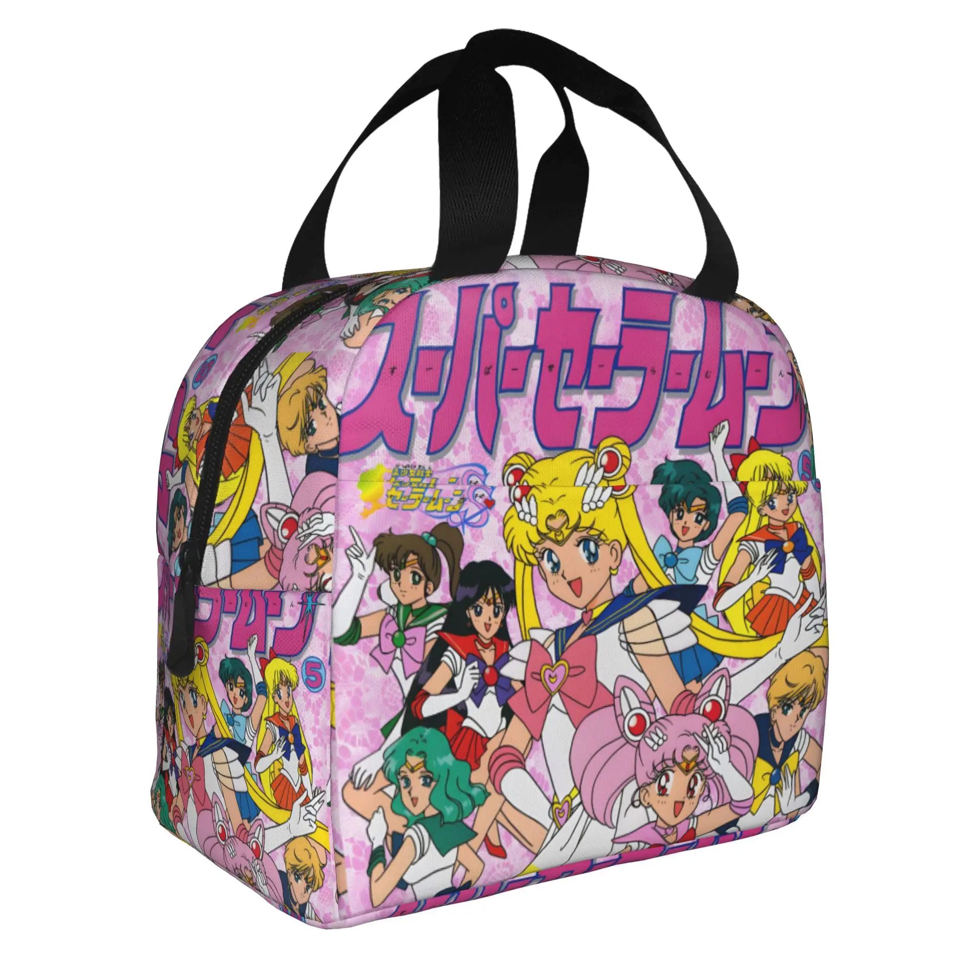 Custom Anime S-Sailors M-Moons Insulated Lunch Bags Women Magical Girl Portable Cooler Thermal Food Lunch Box Work School Travel
Custom Anime S-Sailors M-Moons Insulated Lunch Bags Women Magical Girl Portable Cooler Thermal Food Lunch Box Work School Travel