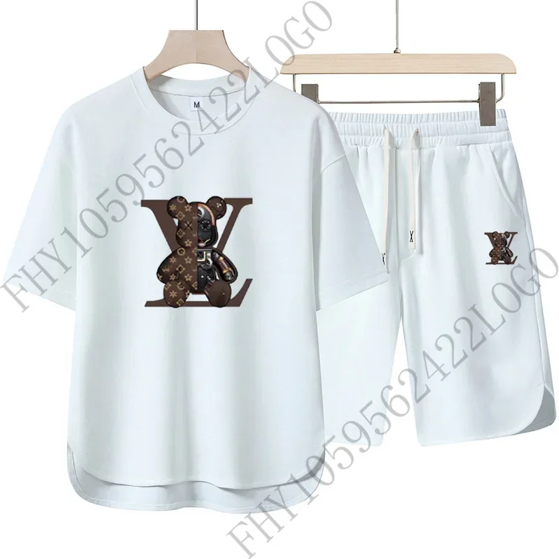 Summer 2025 New streetwear Men's sportswear Set: Fashionable and high-quality men's short-sleeved T-shirt + Shorts 2-piece set
Summer 2025 New streetwear Men's sportswear Set: Fashionable and high-quality men's short-sleeved T-shirt + Shorts 2-piece set