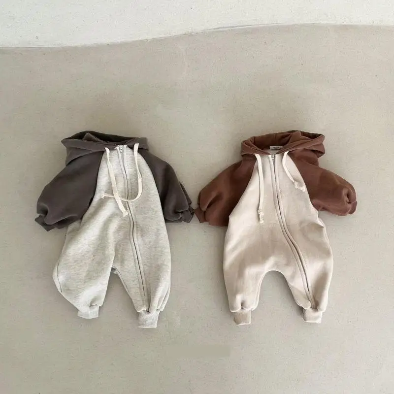 2026 Spring New Baby Long Sleeve Loose Hooded Romper Infant Girl Cotton Casual Zipper Jumpsuit Fashion Toddler Clothes 0-24M
2026 Spring New Baby Long Sleeve Loose Hooded Romper Infant Girl Cotton Casual Zipper Jumpsuit Fashion Toddler Clothes 0-24M