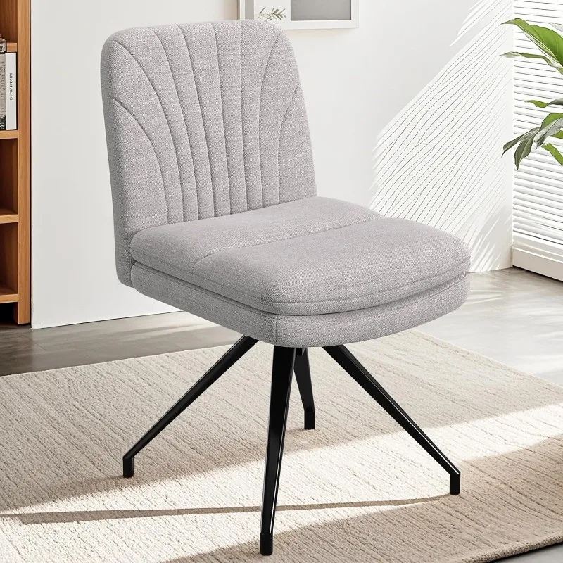 Criss Cross Legged Chair, Armless Office Desk Chair with Wide Padded Seat, Vanity Chair Modern Fabric Computer T
Criss Cross Legged Chair, Armless Office Desk Chair with Wide Padded Seat, Vanity Chair Modern Fabric Computer T