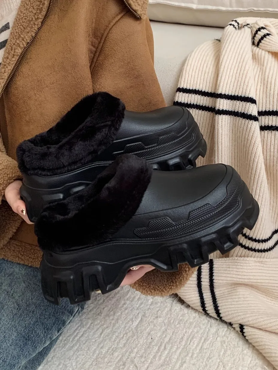 Waterproof Cotton Slippers Street Style Outdoor Women's Shoes Thin Strips Lazy Fashion Warm Winter High Heel Headed Shoes
Waterproof Cotton Slippers Street Style Outdoor Women's Shoes Thin Strips Lazy Fashion Warm Winter High Heel Headed Shoes