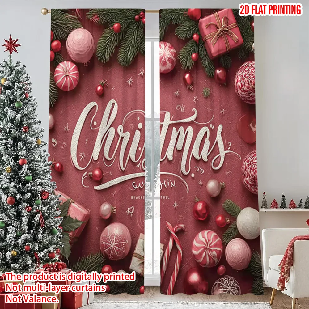 2pcs 2D flat printing Merry Christmas Curtain Christmas candy cane Machine Washable Polyester Without Electricity Festive
2pcs 2D flat printing Merry Christmas Curtain Christmas candy cane Machine Washable Polyester Without Electricity Festive
