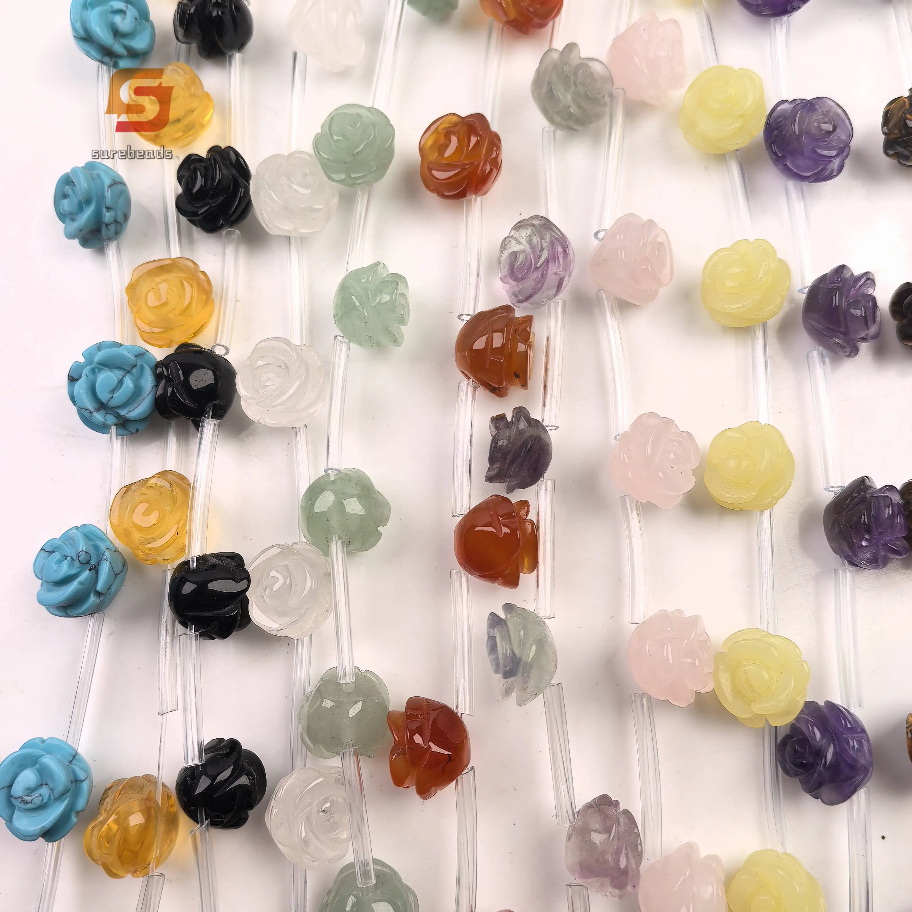 15.5"str 12mm Carved Quartz Stone Flower Beads Bulk,Rhodonite Fluorite Turquoise Amethyst Rose Pendant Necklace Jewelry Making
15.5"str 12mm Carved Quartz Stone Flower Beads Bulk,Rhodonite Fluorite Turquoise Amethyst Rose Pendant Necklace Jewelry Making