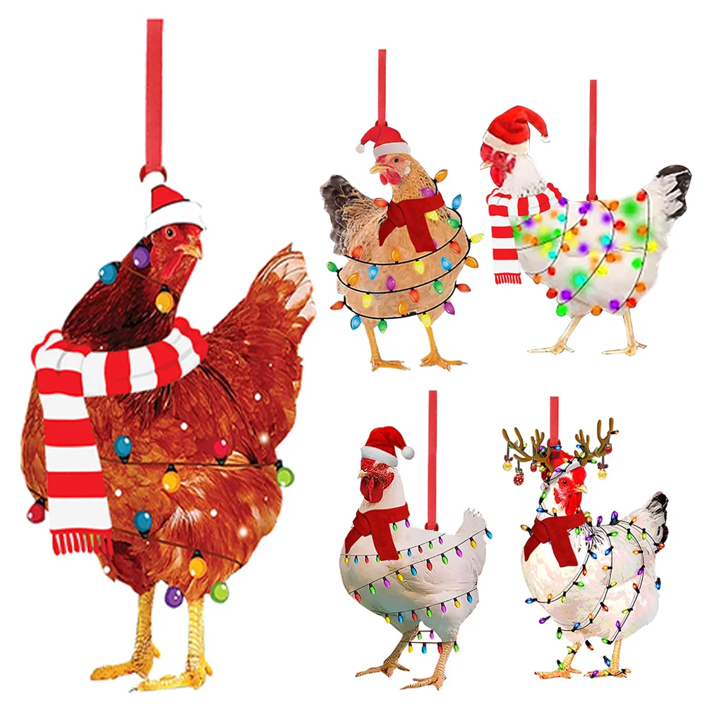 5Pcs Xmas Tree DIY Ornament Chicken Pendant Christmas Party Decorations Add Ambience Various Occasions Christmas Tree Ornaments
5Pcs Xmas Tree DIY Ornament Chicken Pendant Christmas Party Decorations Add Ambience Various Occasions Christmas Tree Ornaments