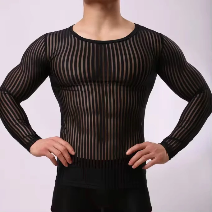 Men's Breathable Quick Drying Training Tight T-shirt Sexy See-through Men T-shirt Muscle Men Stretch Casual Base Long Sleeve Tee
Men's Breathable Quick Drying Training Tight T-shirt Sexy See-through Men T-shirt Muscle Men Stretch Casual Base Long Sleeve Tee