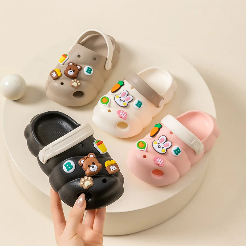 Toddler Kids Cartoon DIY Bear Rabbit Clogs, Non-Slip Quick Dry Breathable Summer Indoor Outdoor Casual Slippers
Toddler Kids Cartoon DIY Bear Rabbit Clogs, Non-Slip Quick Dry Breathable Summer Indoor Outdoor Casual Slippers