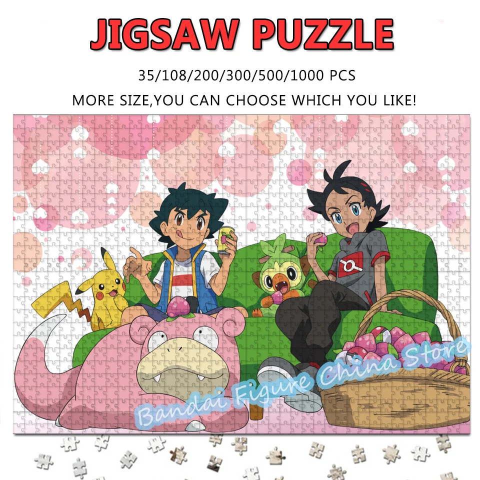 Pikaqiu Puzzle Nursery Cartoon Anime Pokemon Monster Print 108/200/300/500/1000 Pieces Jigsaw Puzzles Decompress Toys
Pikaqiu Puzzle Nursery Cartoon Anime Pokemon Monster Print 108/200/300/500/1000 Pieces Jigsaw Puzzles Decompress Toys