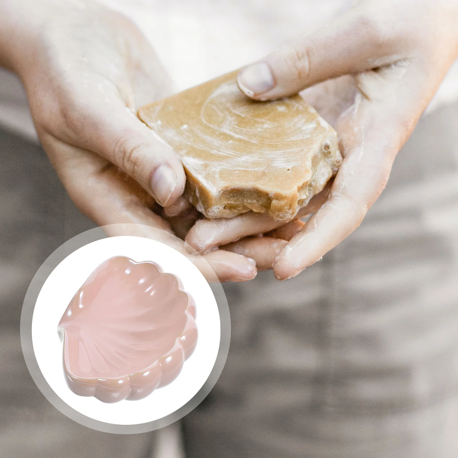 Shell Ceramic Soap Dish Self Draining Bath Soap Holder Small Decorative Ceramic Tray Stable Non-Slip Bathroom Accessory
Shell Ceramic Soap Dish Self Draining Bath Soap Holder Small Decorative Ceramic Tray Stable Non-Slip Bathroom Accessory