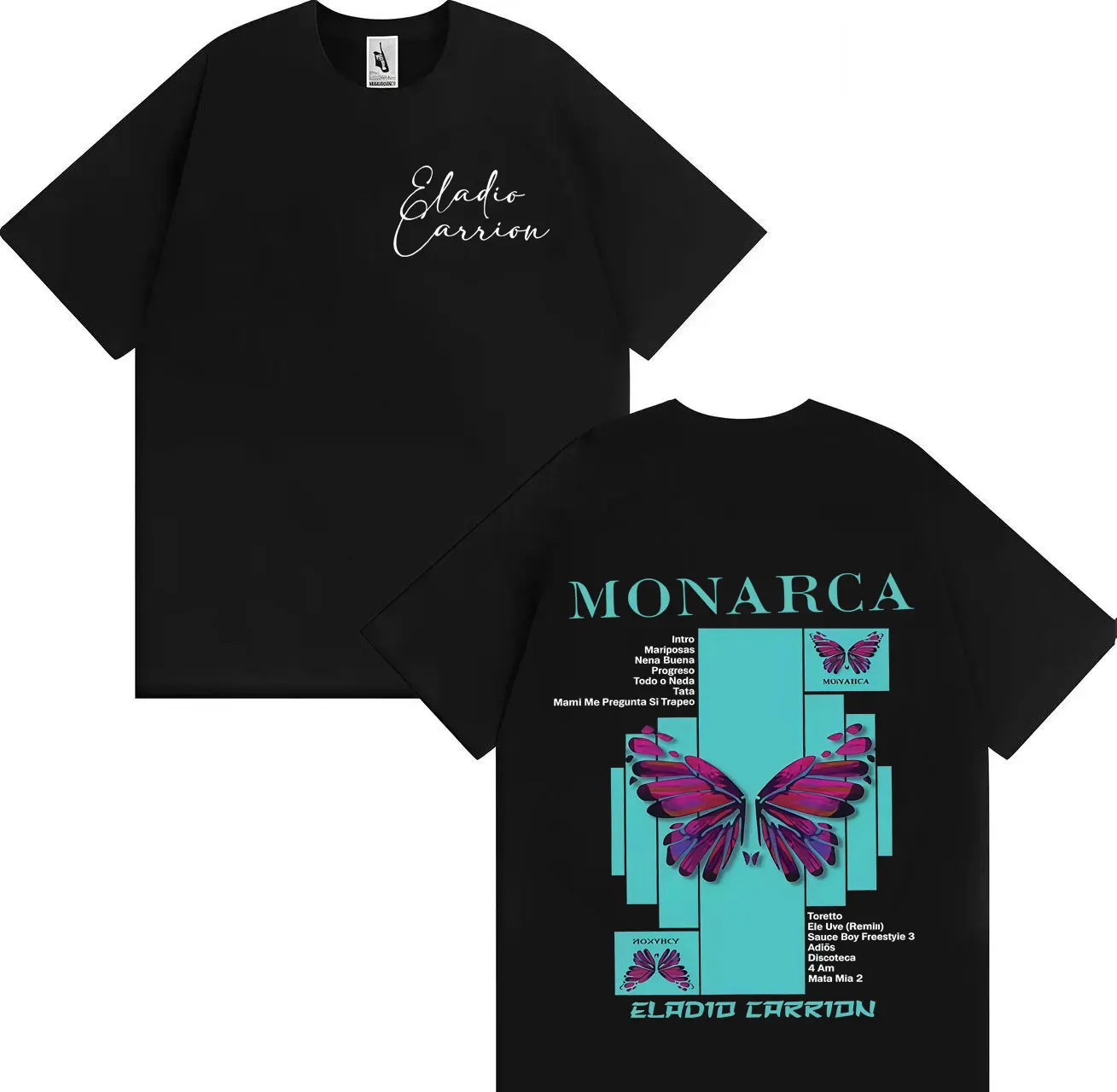 Рэпер Eladio Carrion, новый альбом, модная графика, футболка высокого качества с коротким рукавом, мужская футболка большого размера, свободная повседневная одежда
Рэпер Eladio Carrion, новый альбом, модная графика, футболка высокого качества с коротким рукавом, мужская футболка большого размера, свободная повседневная одежда