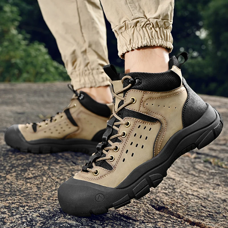 Fashionable Leather Outdoor Lace Up Warm Hiking Snow Boots for Men in Autumn Comfortable Non Slip Wear-resistant Mid Top Shoes
Fashionable Leather Outdoor Lace Up Warm Hiking Snow Boots for Men in Autumn Comfortable Non Slip Wear-resistant Mid Top Shoes