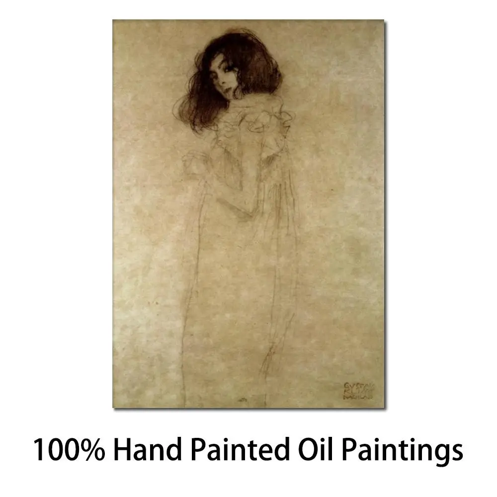 Modern Canvas Art Portrait of Young Woman Handmade Gustav Klimt Painting Reproduction High Quality Office Hotel Wall Decor
Modern Canvas Art Portrait of Young Woman Handmade Gustav Klimt Painting Reproduction High Quality Office Hotel Wall Decor
