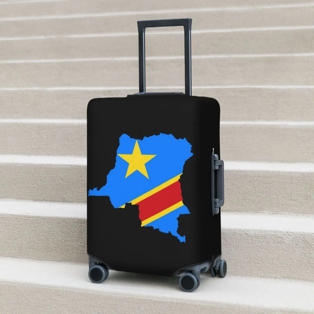 Flag Map Of The Congo Suitcase Cover Protection Elastic Trip Luggage Protector Covers for 18-32 Inch
Flag Map Of The Congo Suitcase Cover Protection Elastic Trip Luggage Protector Covers for 18-32 Inch