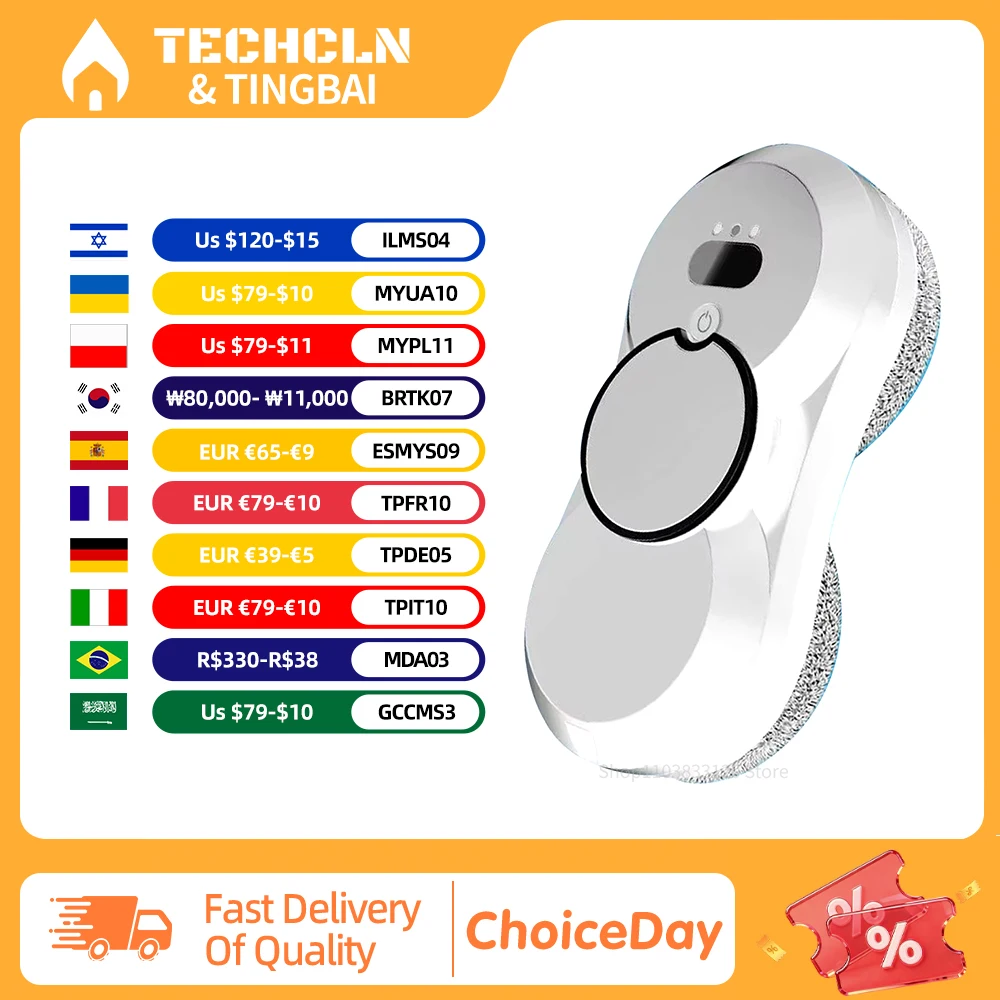 Intelligent Automatic Window Cleaning Vacuum Robot Smart Home Appliance Auto Water Spray Glass Window Floor Washing Cleaner Mops
Intelligent Automatic Window Cleaning Vacuum Robot Smart Home Appliance Auto Water Spray Glass Window Floor Washing Cleaner Mops